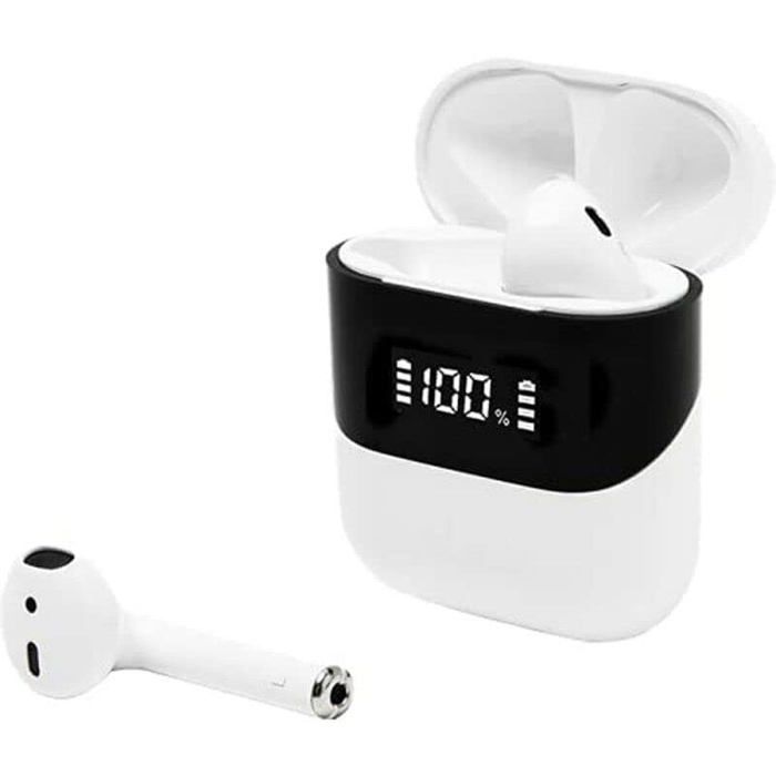 Écouteurs Sans Fil - Bigben - True Wireless Digital Buds - Intra-auriculaire - Blanc - Connectivité Sans Fil