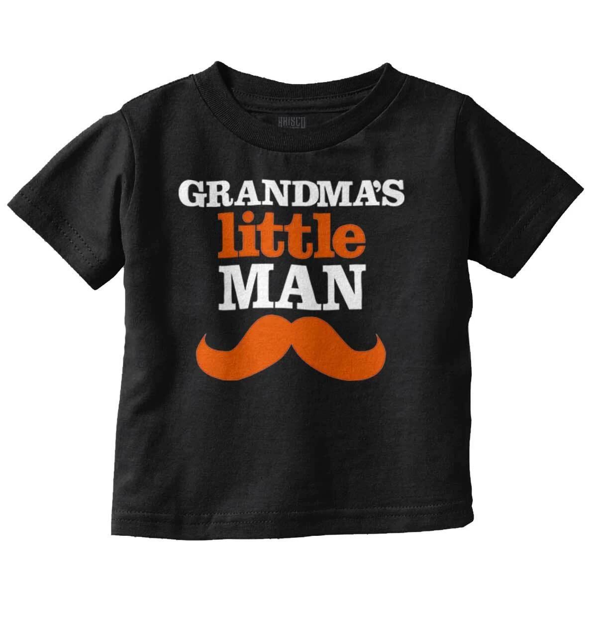 Grandmas Little Man Grandchild Shower Gift Toddler Boy Youth T Shirt For Kids S