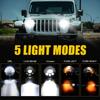 7'' Inch 85W LED Headlights Replacement for Jeep Wrangler JK TJ LJ 1997-2018, W/ DRL, High/Low