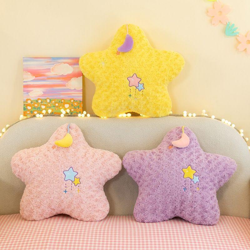 Cozy Moon And Star Plush Doll For Girls Hypoallergenic Stuffed Animal Soft Toy