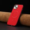 For iPhone 15 Case BINFEN COLOR BF40 Compatible with MagSafe Electroplated PU + TPU Phone Back Cover