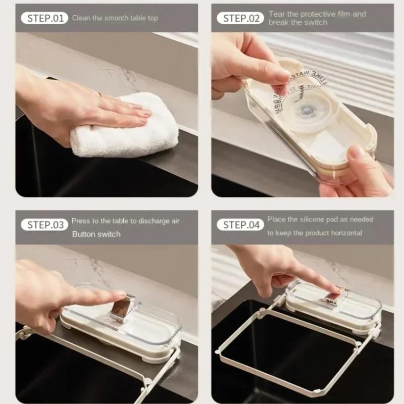 Kitchen Sink Filter Rack Foldable Sink Strainer Mesh Bag Stand Waste Garbage Net Shelf Disposable Garbage Mesh Bag Kitchen Gadge