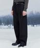 Modipaideu Non-Faded Single-Pleat Denim Pants (Black)