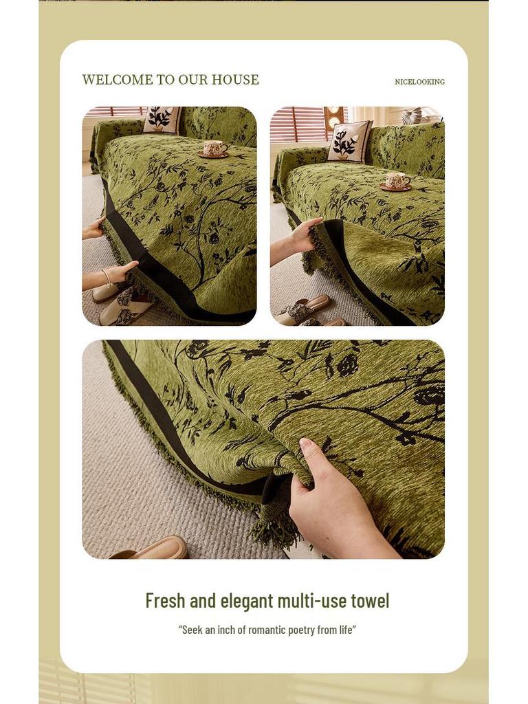 High-End Retro Chenille Sofa Cover 2025 - Anti-Scratch Luxury Cushion