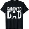 Retro Samojede Dad Papa Vatertag Samojede Silhouette T-Shirt