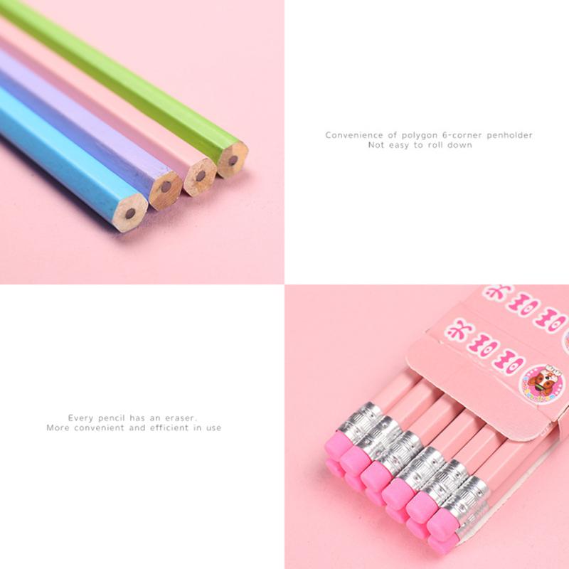 Drewniane dzieci Cartoon pisanie ołówkiem bezołowiowe Hb rysowanie ołówkiem artykuły papiernicze do pisania malowania