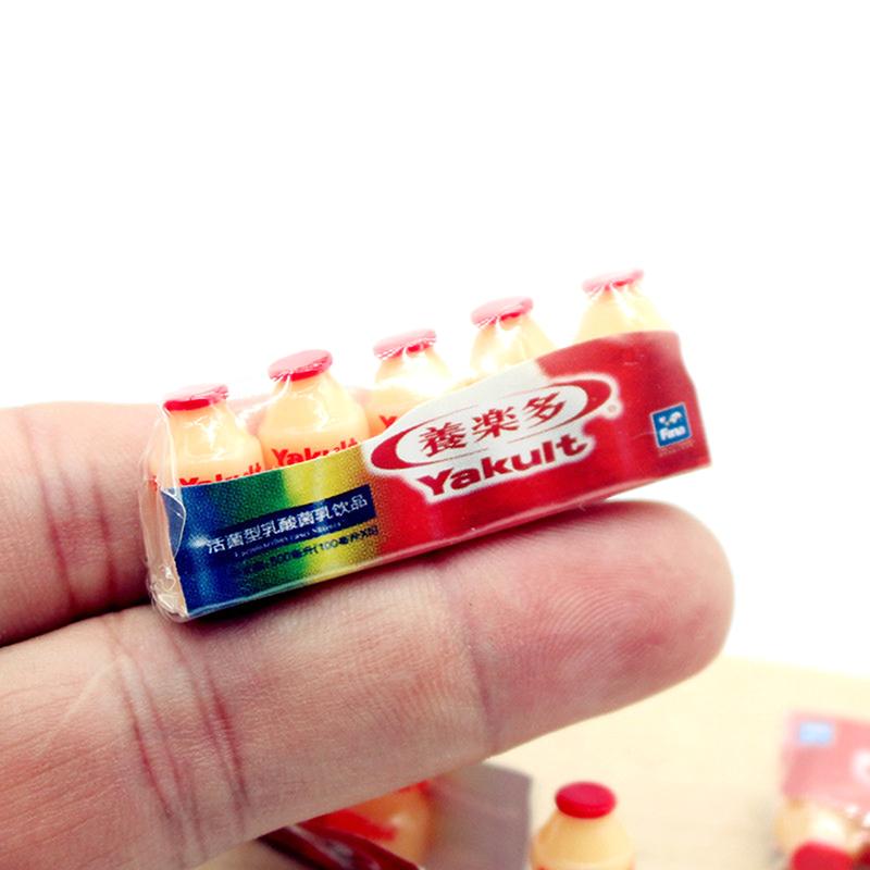 

Пластиковый мини-пакет для кукольного домика Yakult Drinks Simulation Rotten Play Doll Food Drink For Doll House Kitchen Accessories Decor Toy красный