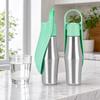 750ML Portable Dog Water Bottle, Leak-Proof Stainless Steel Water Bowl for Dog Cats, Large Capacity Outdoor Travel Pet Water Dispenser