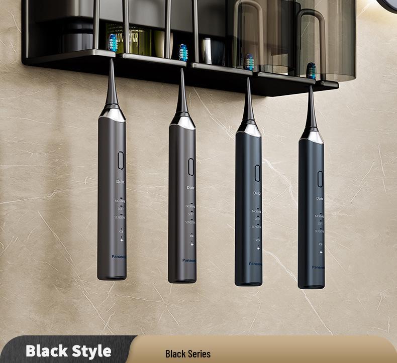 Wall-Mounted Punch-Free Toothbrush and Mouthwash Holder Set