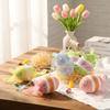 1 Stück Bunte Ostereier Bastelset Mini-Hase Eier Hängende Dekoration Schaumstoff Mehrfarbig Eier Dekoration für Kinder Geschenk