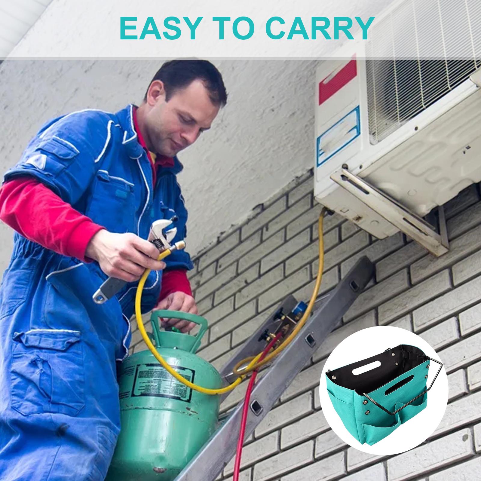 

Multi Purpose Ladder Storage Bag With Tool Pockets Foldable Oxford Fabric Handyman Organizers for Professional