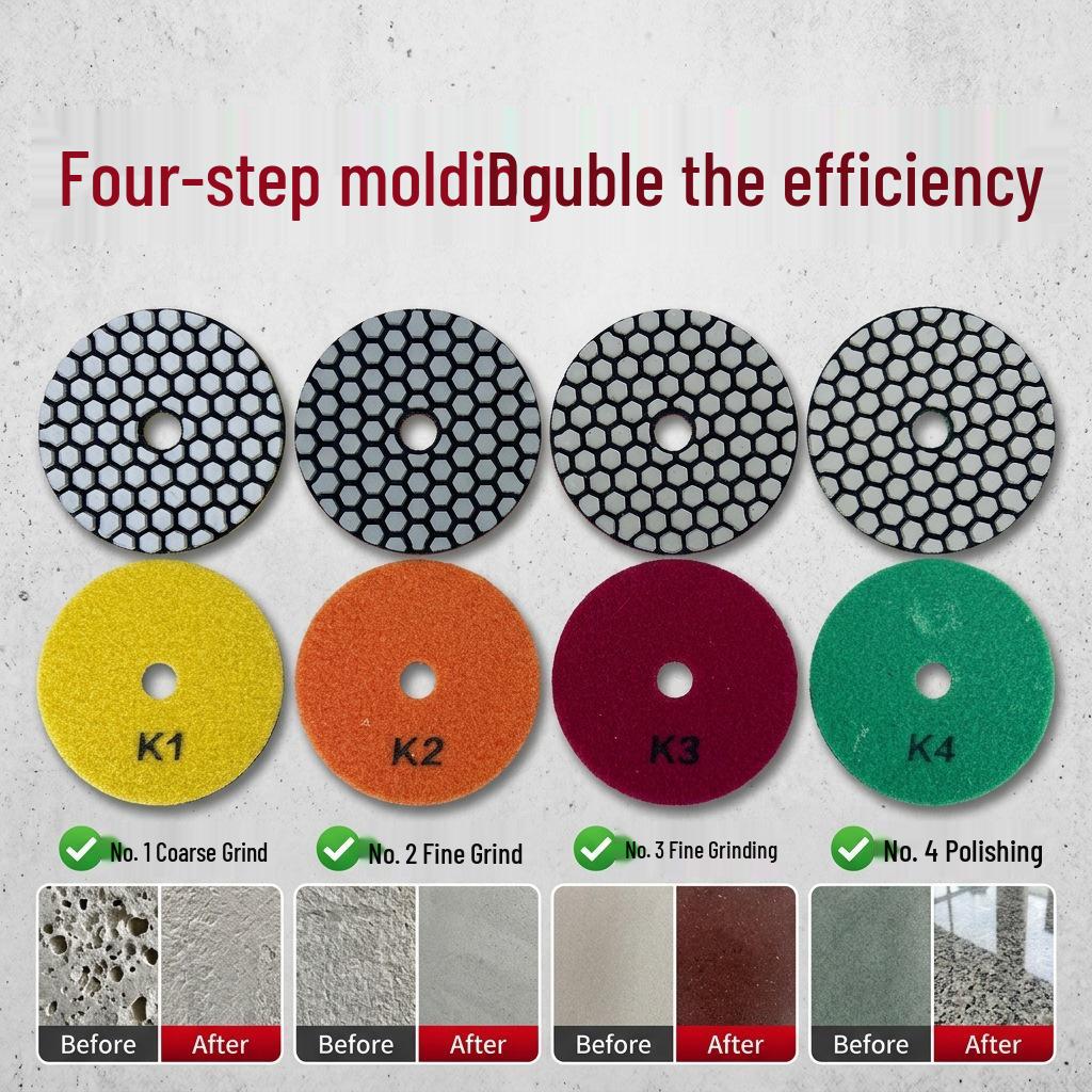 Stone Four-Step Dry Marble Polishing Pad for Walls