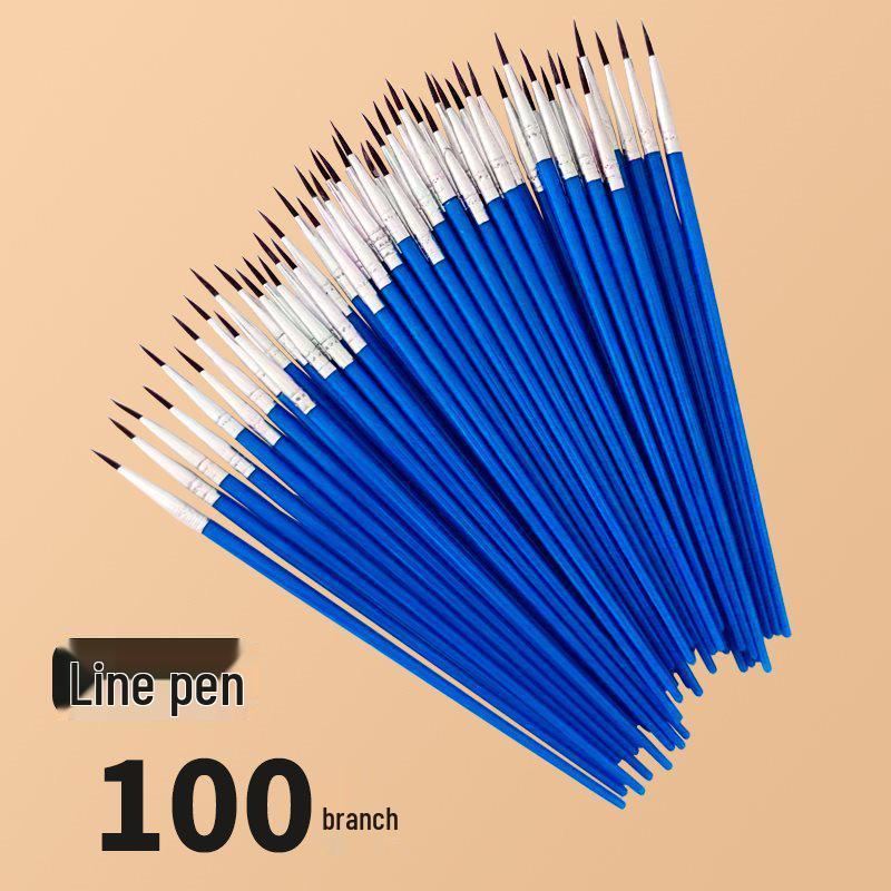 Flat Nylon Brush Set: Oil, Watercolor, Gouache, Acrylic - Ideal for Art, Painting, and Outlining.