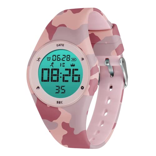 Kids' Smart Watch with Activity Tracker, Multi-Function Waterproof Digital Watch for Boys and Girls, Rechargeable Sports Watch with Pedometer, Smart T