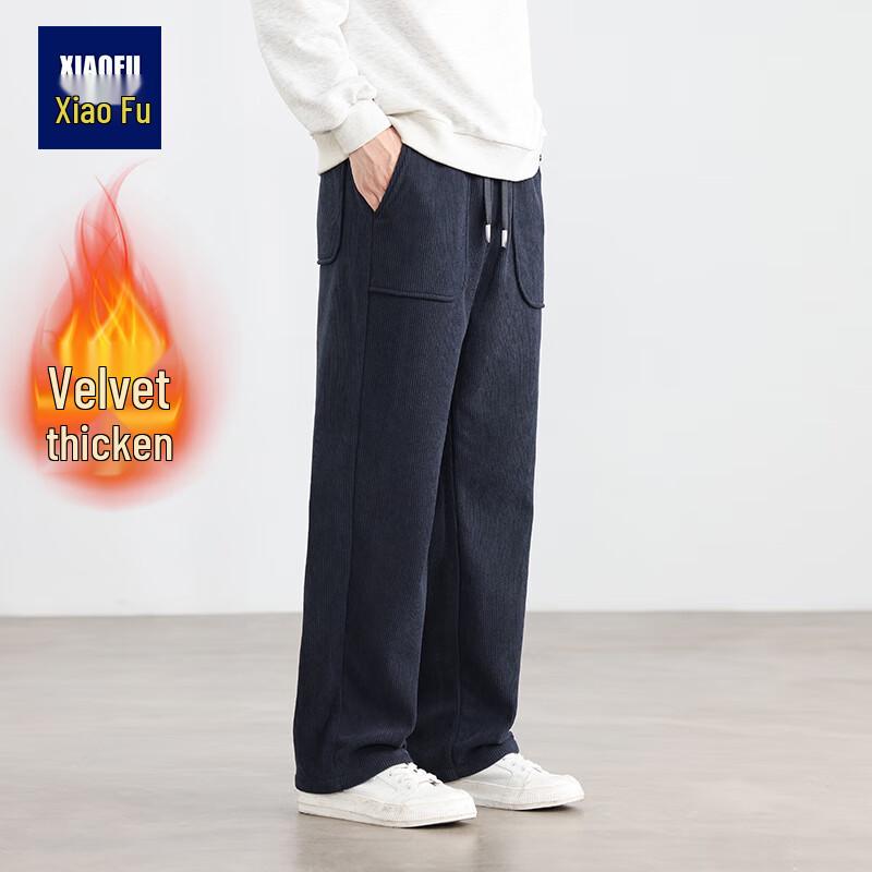 

Men s Warm Corduroy Loose Fit Wide Leg Casual Pants XL
