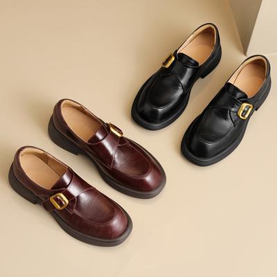 Μοντέρνα Γυναικεία Loafers AIYUQI 2025 Νέα Αντιολισθητικά Μεταλλική Αγκράφα Βρετανικό Στυλ Γυναικεία Παπούτσια Μεγάλο Μέγεθος Παπούτσια Γνήσιο Δέρμα Για Γυναίκες