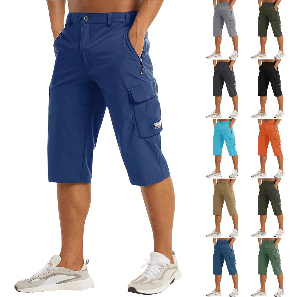 Pánské ležérní barvy Outdoors Pocket Beach Work Kalhoty Cargo Shorts Kalhoty