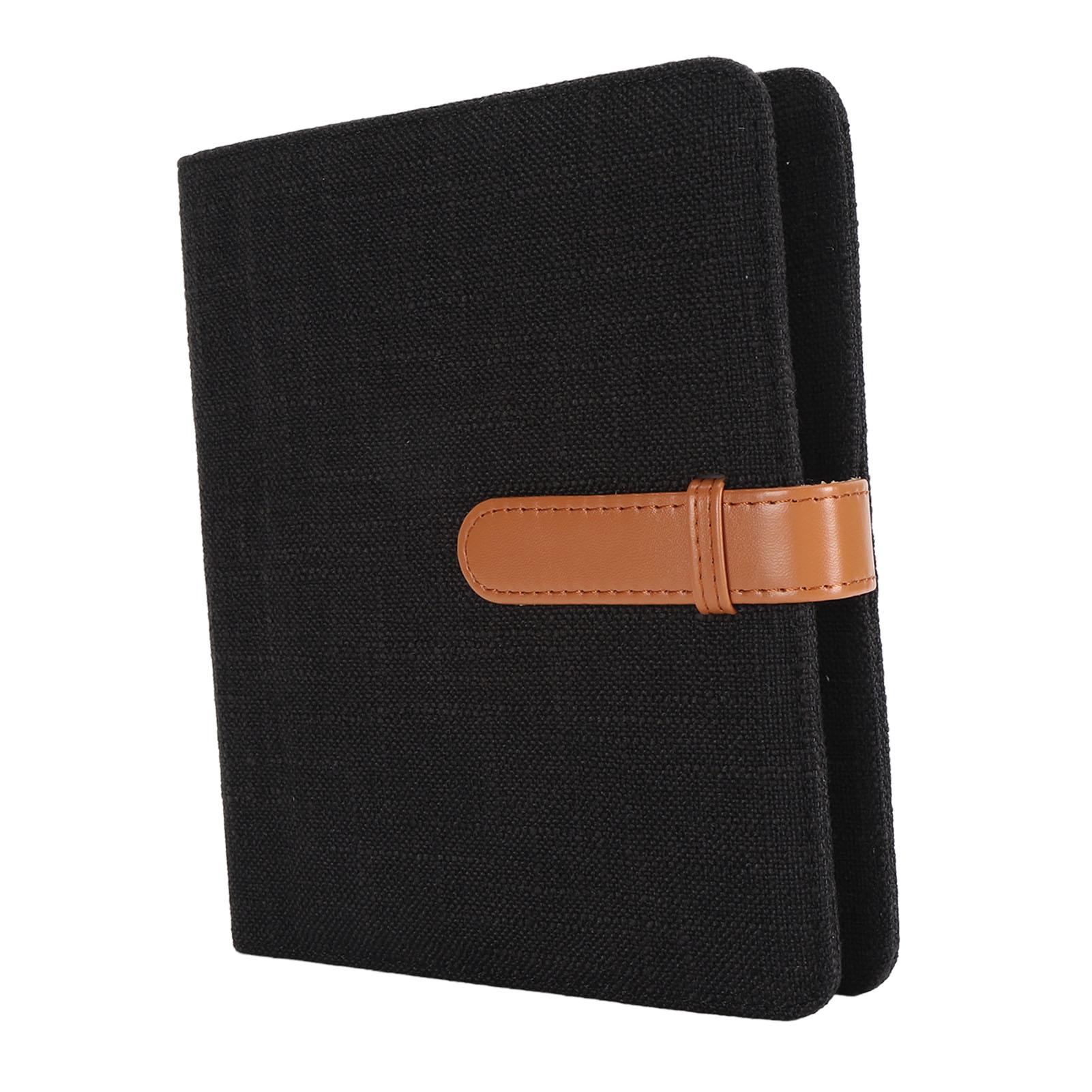 

Льняной твердый переплет 3-дюймовый фотоальбом большой вместимости универсальный 288 карманов для фотографий альбом с льняной обложкой чёрный