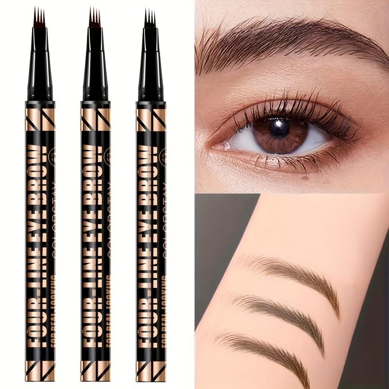Eyebrow Pencil Long-Lasting Fast Drying 4 Split Head Waterproof Eyebrow Pencil - Precise Tip for Defined Brows - Suitable for All Skin Types