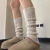 Lady Herbst Persönlichkeit Süß Falten Tragen Hohlbein Stulpe Stulpen Socken