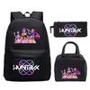 Kpop Peripheral Printing Student Schoolbag Large Capacity Casual Backpack Three-Piece Set