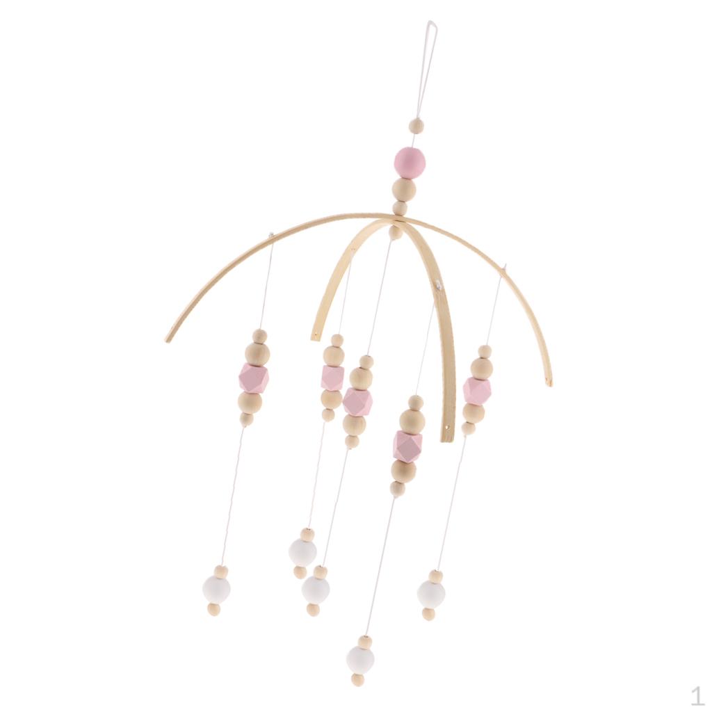 Baby Kids Crib Mobile Bed Bell Toys Wooden Wind Chimes Hanging Room Decor