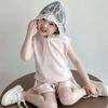Mädchen Sommer Weste Set Kinder Spitze Ärmellos Zweiteiler Baby Sommerkleidung Trendig