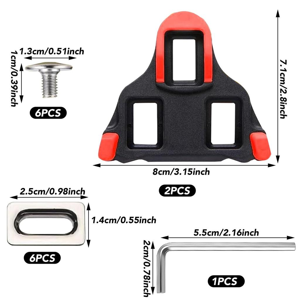 SEPSCO Bicycle SPD Cleats, Cleat Set Compatible with Shimano SPD-SL
