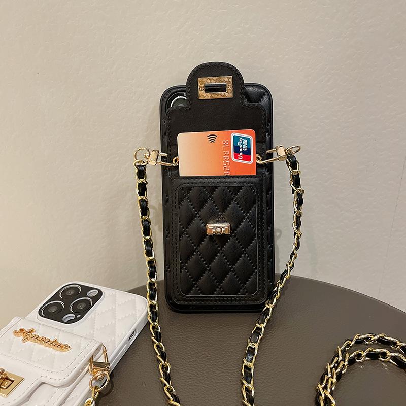 Suitable for Apple 14promax Phone Case, Luxurious Iphone13, Shockproof 12, Diamond-shaped 11, Crossbody Bag