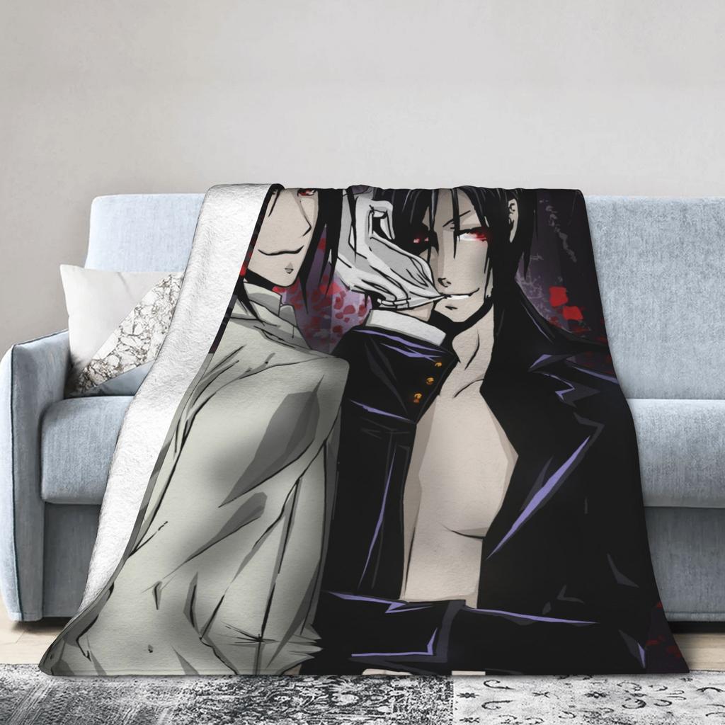 Sebastian Michaelis Ciel Flannel Blankets Blackbutlers Funny Throw Blankets for Home Hotel Sofa 150*125cm Bedspreads