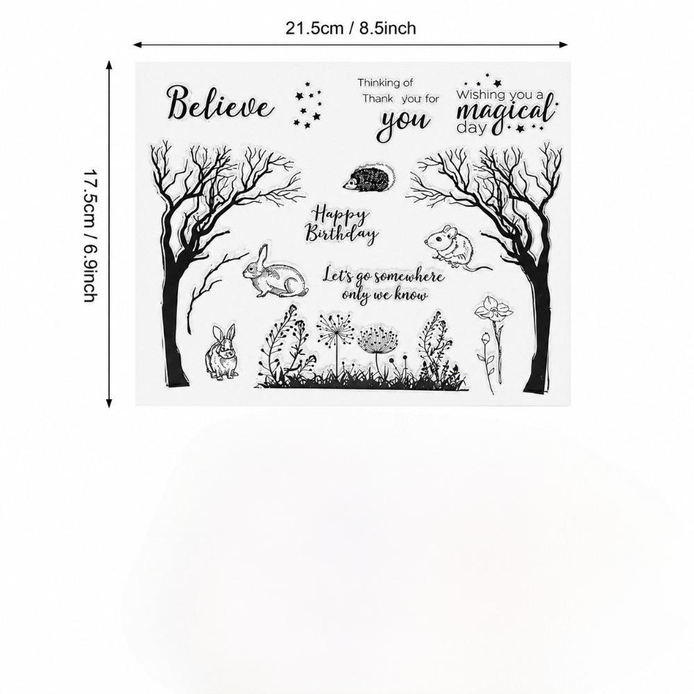 Transparent TPR Stamp Rectangle Silicone Stamp Paper Craft Transparent Stamp  Handcraft Lover