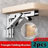 2PCS Multiple Sizes Triangle Folding Bracket Shelf Table Desk Floating Shelf Collapsible Space Saving DIY Wall Mounted Bracket