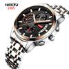 2358 Top Brand Quartz Watch Sport Watches Men Steel Band Clock Waterproof Gold Wrist Mens Watch Relogio Masculino