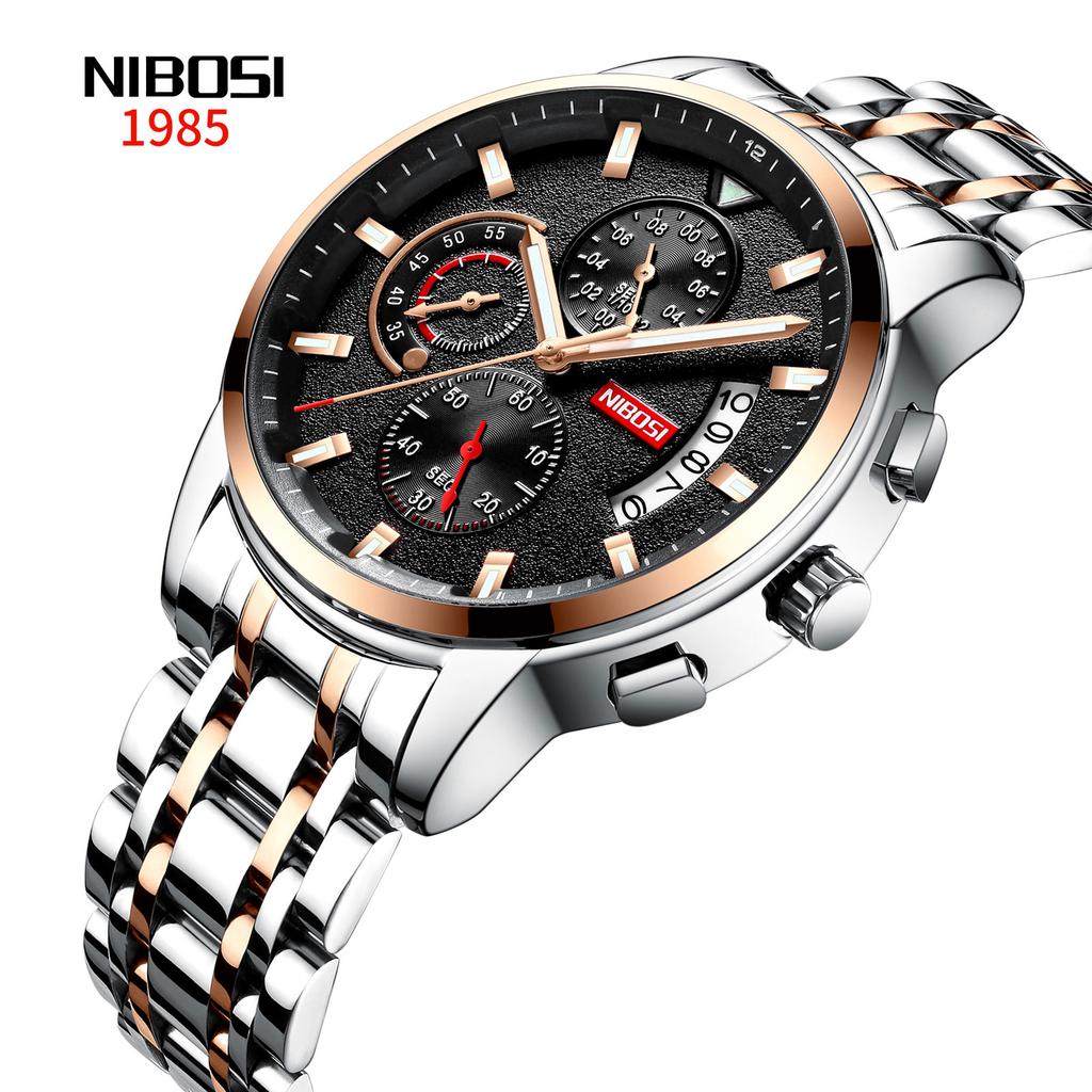2358 Top Brand Quartz Watch Sport Watches Men Steel Band Clock Waterproof Gold Wrist Mens Watch Relogio Masculino