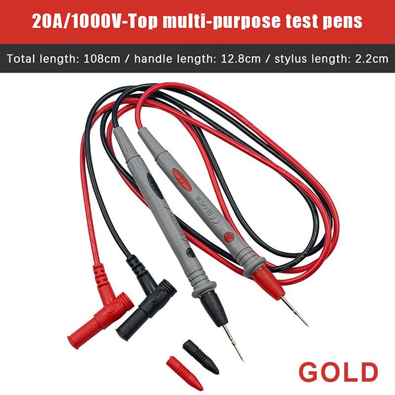 20A 1000V Multimeter Testköpfe Nadel Pin Digital Multi Meter Kopf Draht Stift Kabel Kit Multimeter Voltmeter Silikon tester Kit