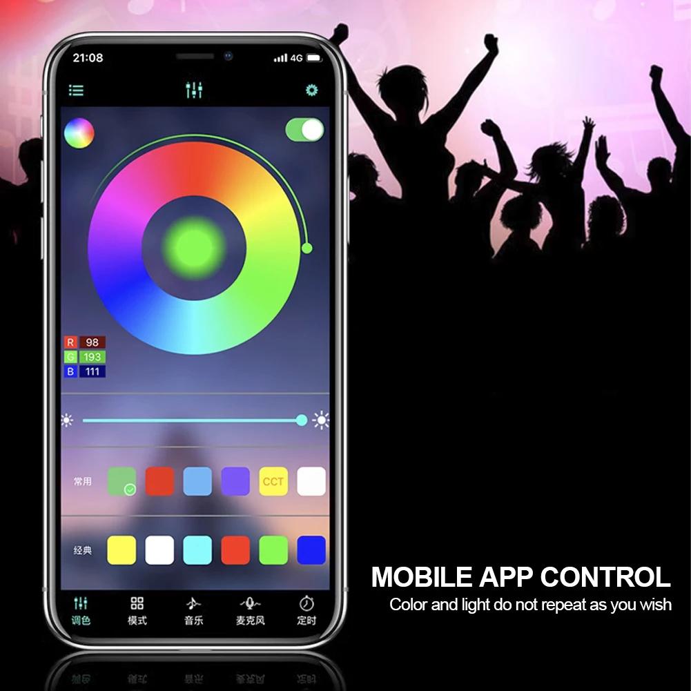 4Pcs LED Car Interior Atmosphere Backlight Ambient Mood Foot Light With Cigarette USB Lighter Decorative APP Remote Control Lamp