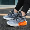 Kids Sports Basketball Shoes Boys Breathable Sports Shoes Fashion Rotating Button Night Reflective Girls Sports Shoes