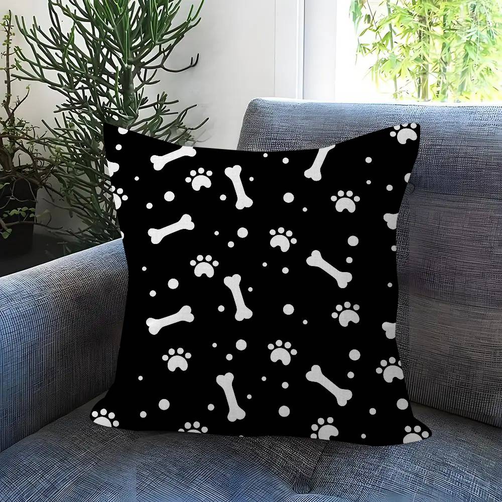 Fashion Black Cat Paw Cushion Cover Pillowcase Upholstery Sofa Throw Pillow Home Decor Pillowcas