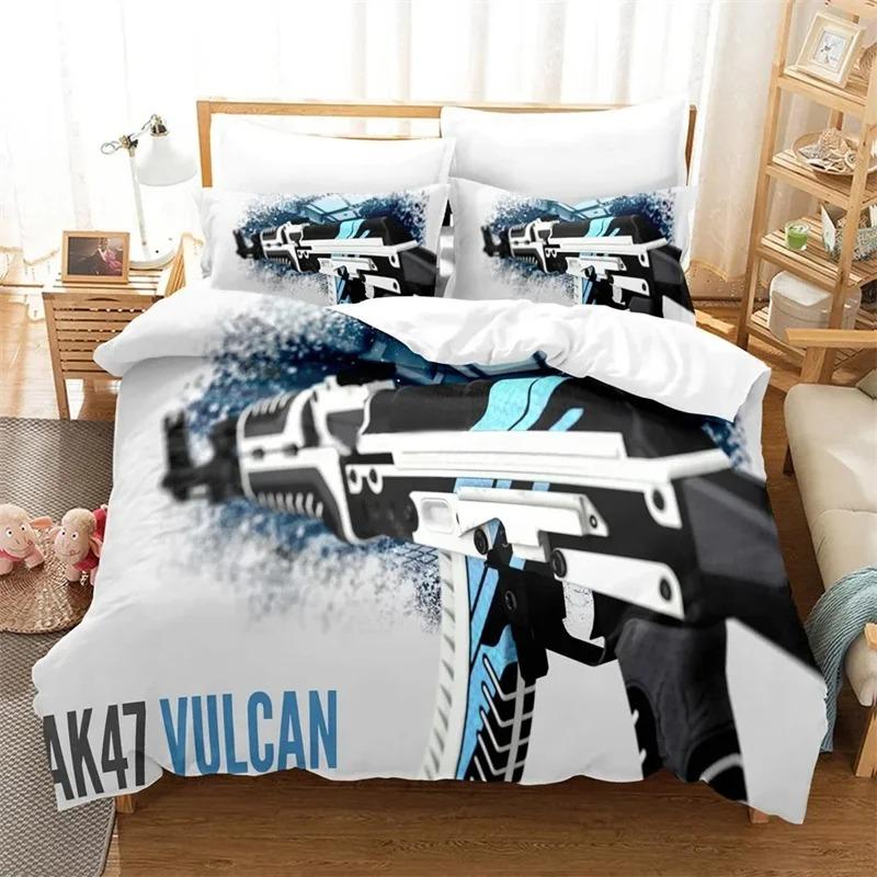 Shooting Game Csgo Bedding Set,Duvet Cover Comforter Bed Set Quilt Cover Pillowcase,King Queen Twin Size Boys Girls Adultse