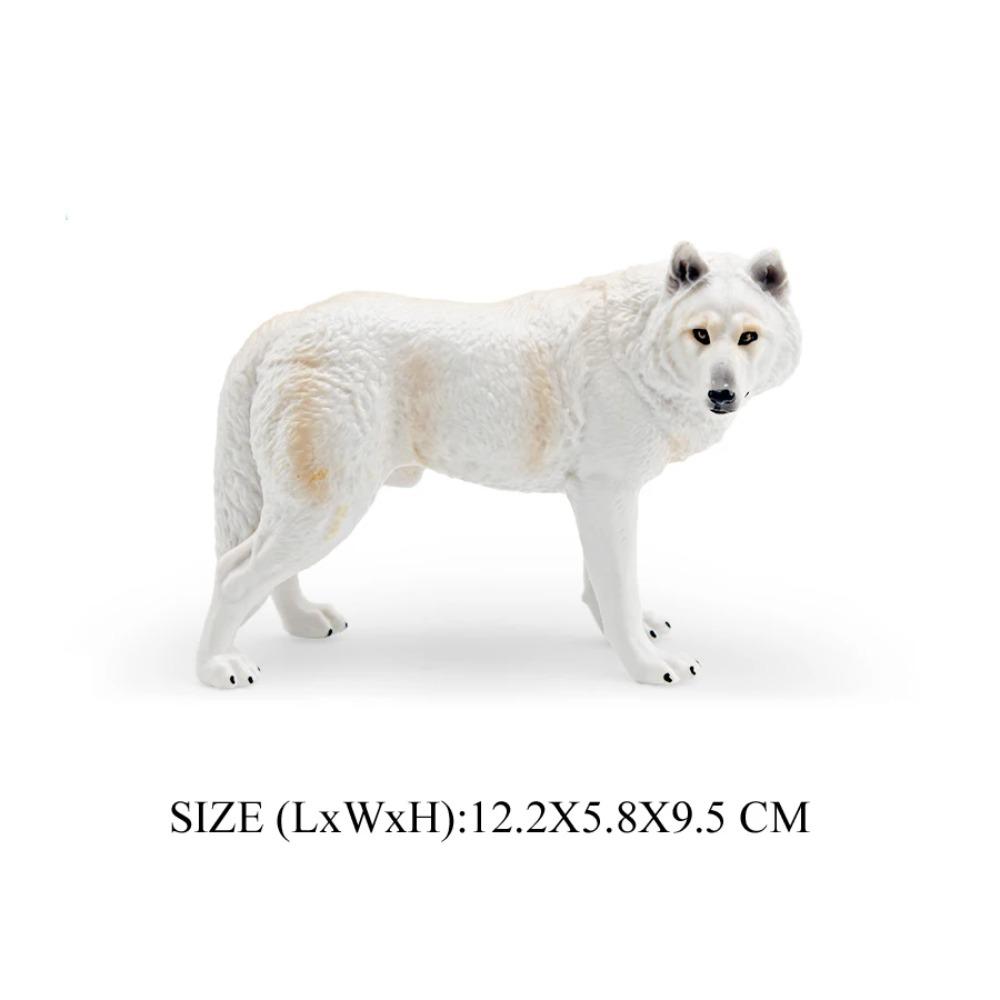 Realistische Wilde Dieren Arctische Wolf Buidelwolf Gorgonops Manenwolf Model Actiefiguren Jungle Bos Dier Speelgoed voor Kinderen