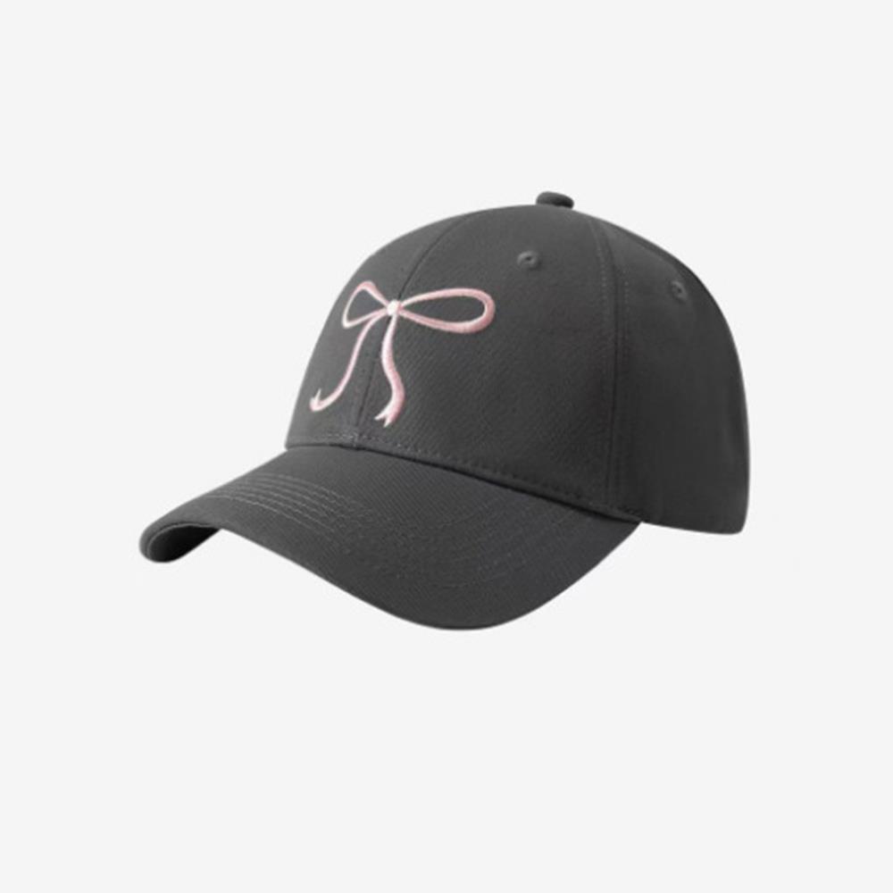 

Solid Color Korean Sweet Bowknot Embroidery Baseball Hat For Women Girl Peaked Cap Outdoor Soft Cotton Snapback Sun Visors Hat сірий