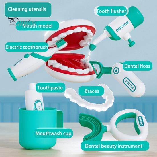 Dentist Kit for Toddlers Smart Dental Chair Playset Rotating Table Operating Light Water Function Educational Pretend Play Toys for Kids 2-4 Early