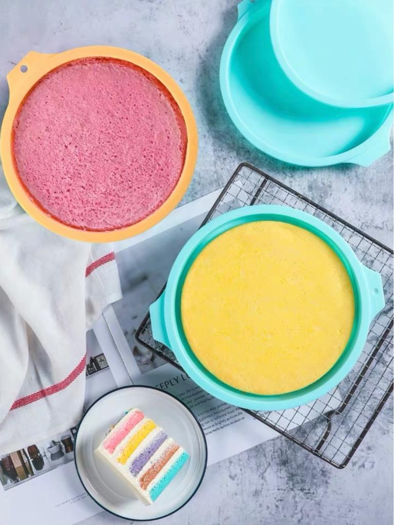1/4PCS Round Silicone Layer Cake Mold Silicone Chocolate Mousse Cake Mould Cake Round Mould DIY Dessert Cake Baking Tools4/6/8in