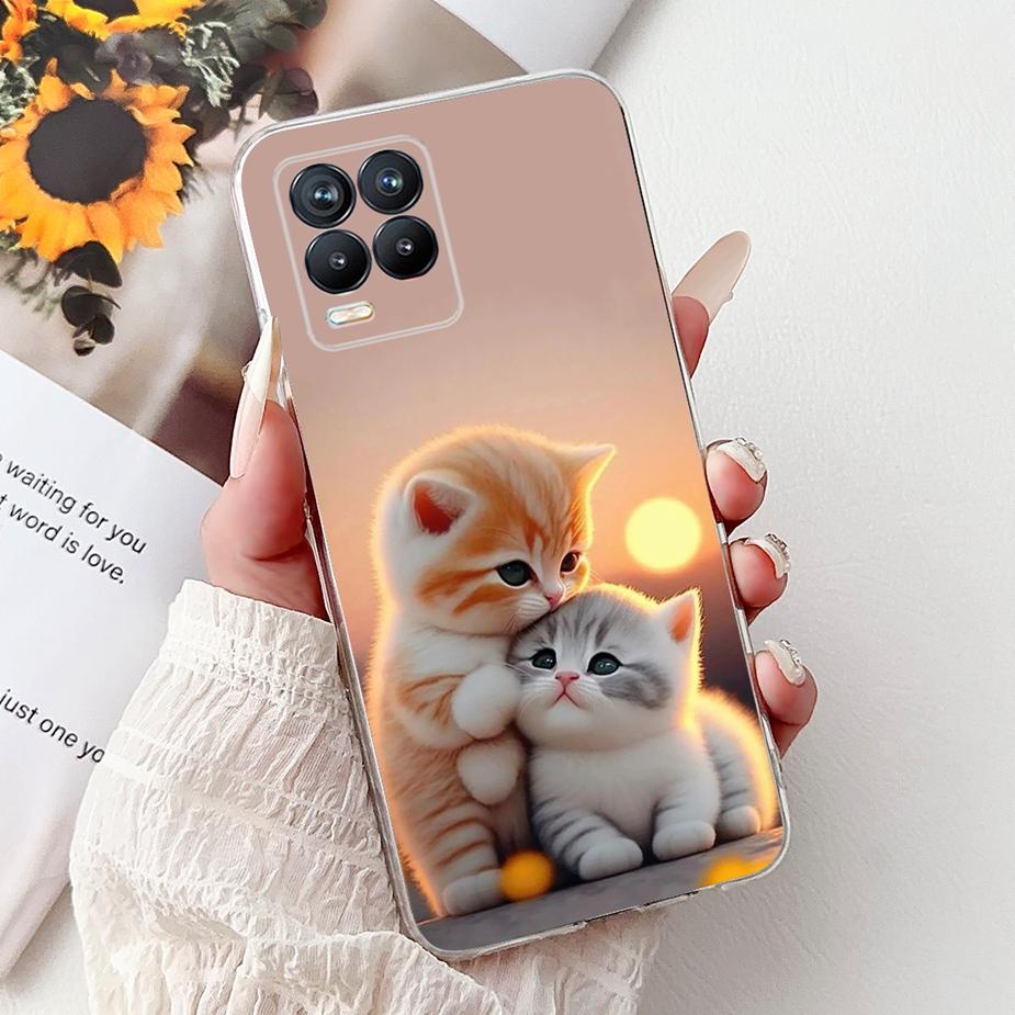 Cute Cat Fashion Painted Cover For Realme 8 Case Cover For Realme 8 Pro Soft Silicone Phone Case For Realme8 5G Realme 8i Bumper