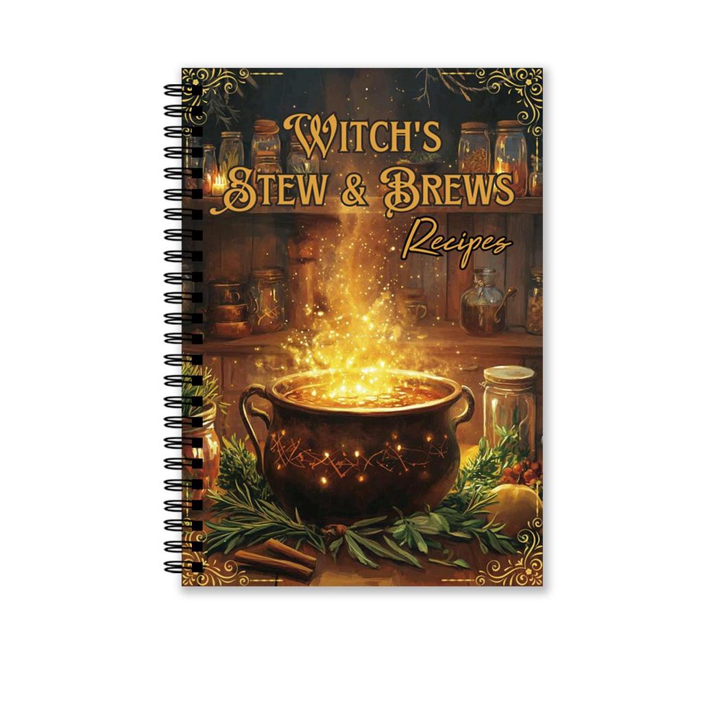 Spot Witch's Recipes A5 Spiral Planner Notebook for Travelers