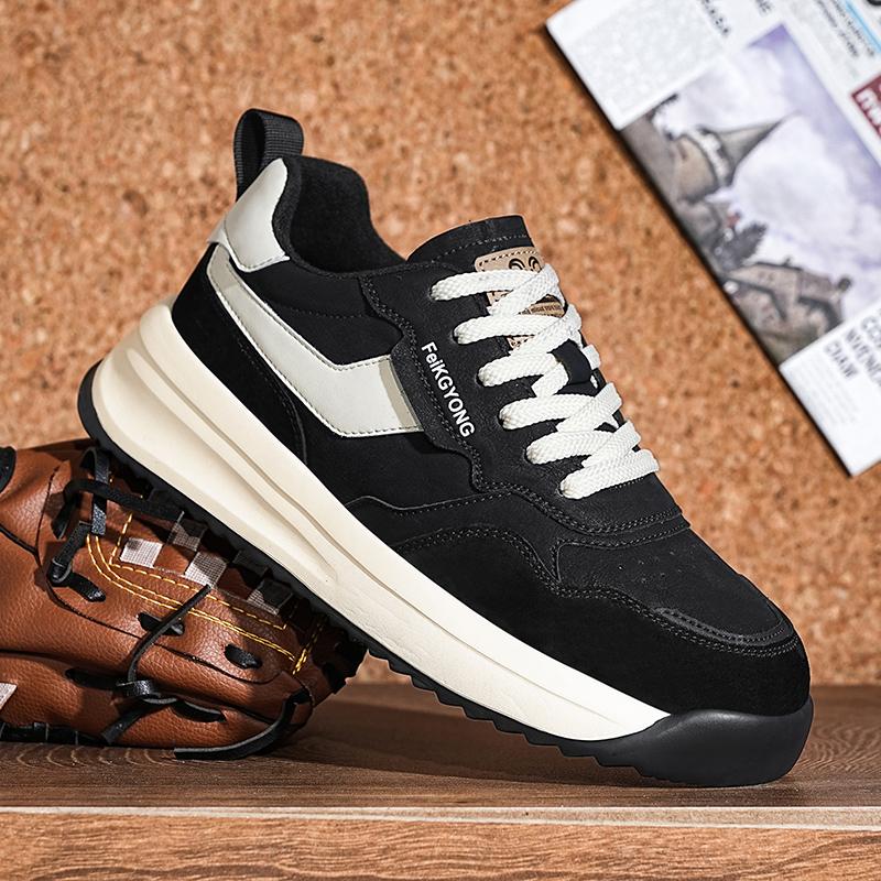 Fashion Spring Autumn Man Classic Casual Leather Sneakers Outdoor Winter Warm Non-slip Walking Shoes Men's New Arrival Gym Cowboys Shoes