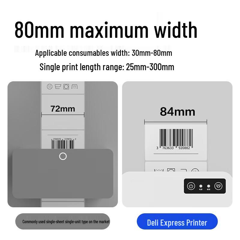 Deli GE390 High-Speed Thermal Label Printer CN plug (adapter included)