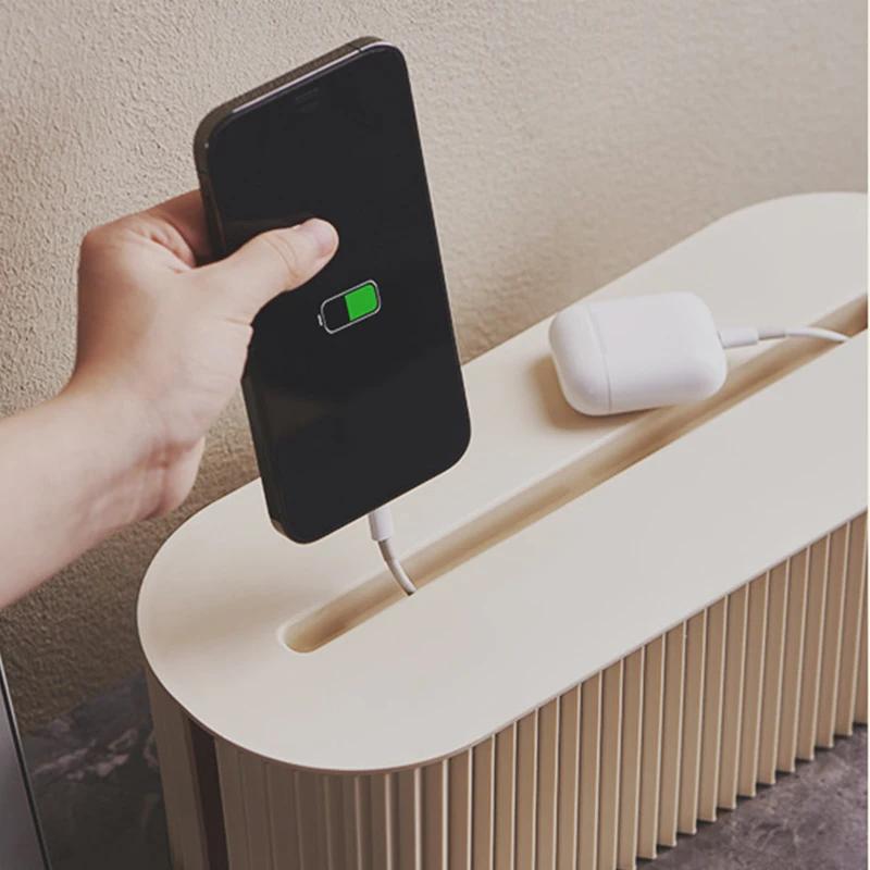 Household Power Socket Storage Box Desk Cable Chaos Organizer Wire Data Cable Management Box Cord Protector Clutter Hiding Box