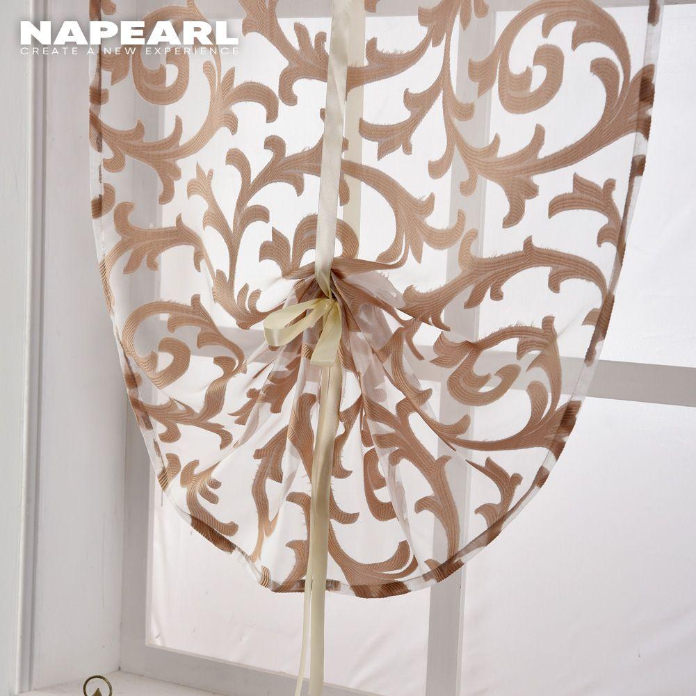 1 PC Napearl Stile europeo Moda fiore Finestra Casa Cucina Tessuto jacquard Tenda in tulle