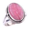 Natural Rhodochrosite Gemstone Handmade 925 Solid Sterling Silver Ring S.7 q6A41
